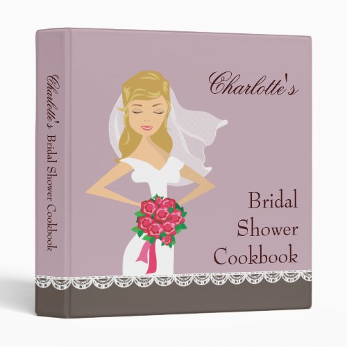 Dreamy Bride Bridal Shower Cookbook Recipe Binder