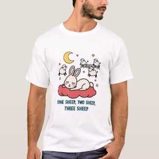 Dreamy Bunny Counting Sheep T-Shirt