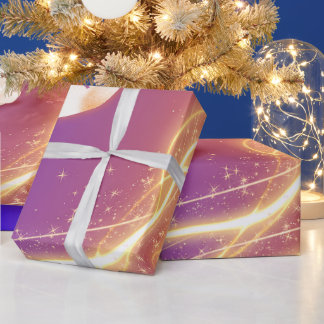 Dreamy Butterfly Golden Light Wrapping Paper
