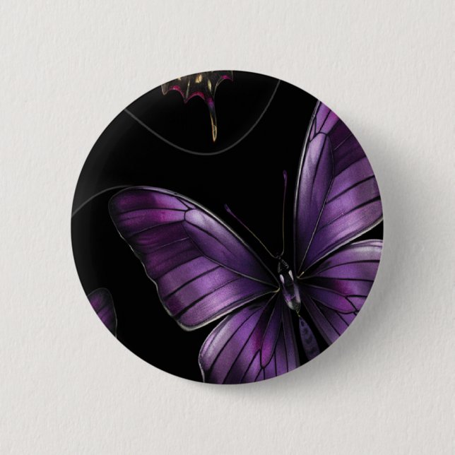 Dreamy Butterfly Pattern Button (Front)