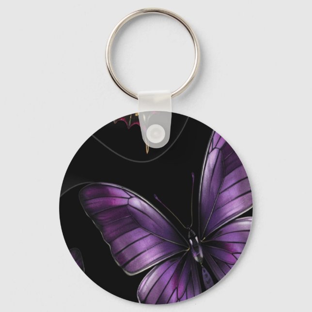 Dreamy Butterfly Pattern Keychain (Front)