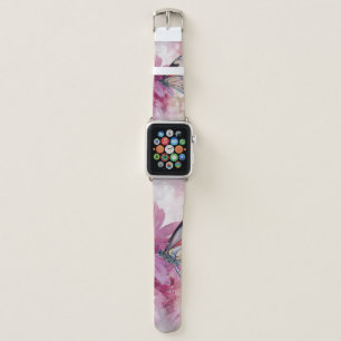 Dreamy Butterfly with Pink Flowers  Apple Watch Band