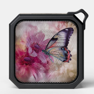 Dreamy Butterfly with Pink Flowers Bluetooth Speaker