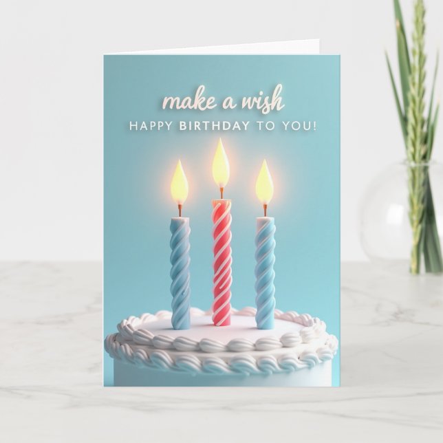 Dreamy Candle Birthday Card (Front)