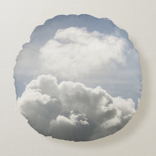 Dreamy Caribbean Clouds 10 Round Pillow (Front)