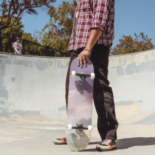 Dreamy Caribbean Clouds 8 - Unicorn Colors Skateboard