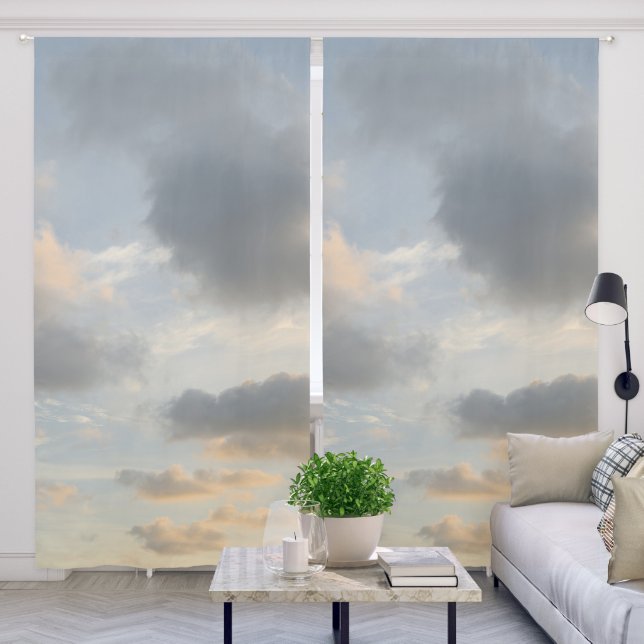 Dreamy Caribbean Clouds 9 Blackout Curtains (Living Room)