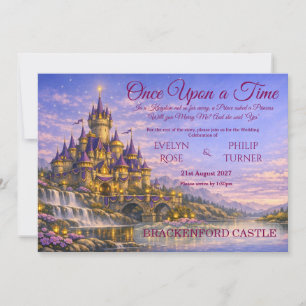 Dreamy Castle Wedding Invitation Landscape