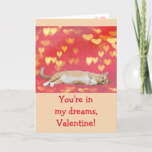 Dreamy Cat Valentine's Day Card
