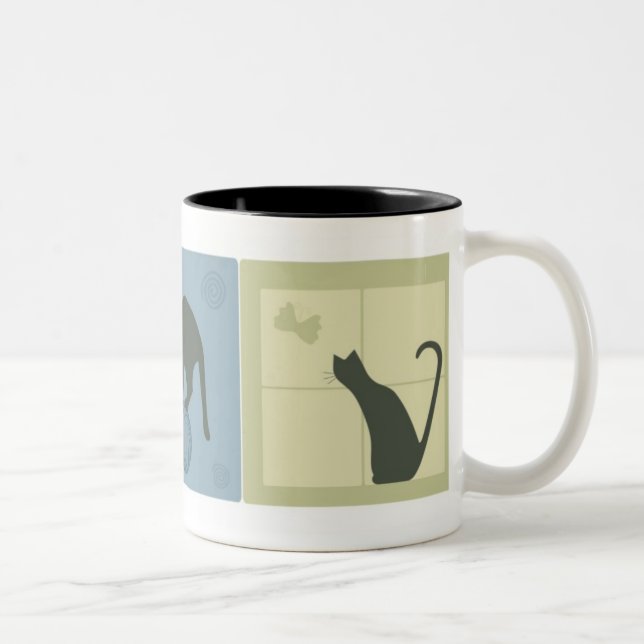 Dreamy Cats Two-Tone Coffee Mug (Right)
