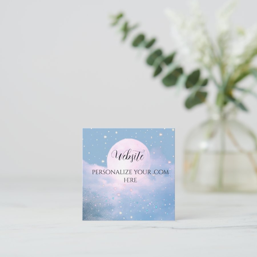 Dreamy celestial wedding bathed in moonlight enclosure card