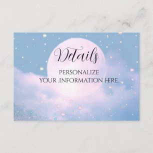 Dreamy celestial wedding bathed in moonlight enclosure card