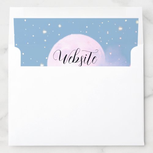 Dreamy celestial wedding bathed in moonlight envelope liner