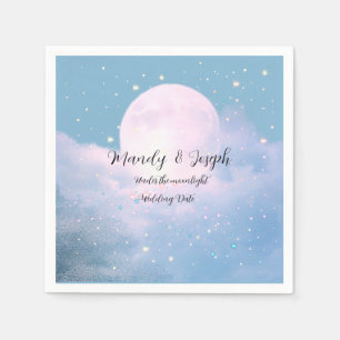 Dreamy celestial wedding bathed in moonlight napkins