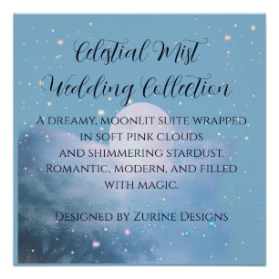 Dreamy celestial wedding bathed in moonlight poster