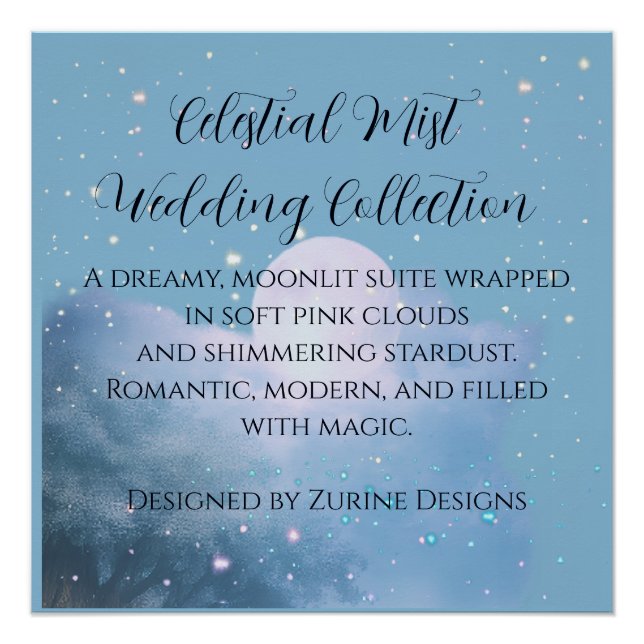 Dreamy celestial wedding bathed in moonlight poster (Front)