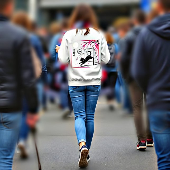 Dreamy Cherry Blossom Cat Soccer for japaness art Sweatshirt (Creator Uploaded)