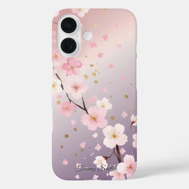 Dreamy Cherry Blossom Gradient Phone Case  (Back)