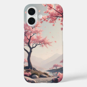 Dreamy Cherry Blossom Landscape  iPhone 16 Case