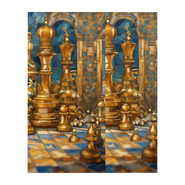 Dreamy Chess-Themed Acrylic Wall Art (Front)