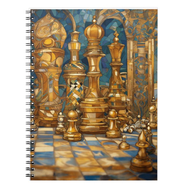 Dreamy Chess-Themed Spiral Notebook  (Front)