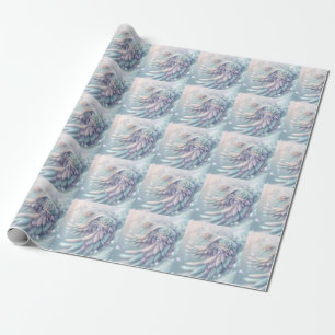 Dreamy Christmas Angel Wings Wrapping Paper