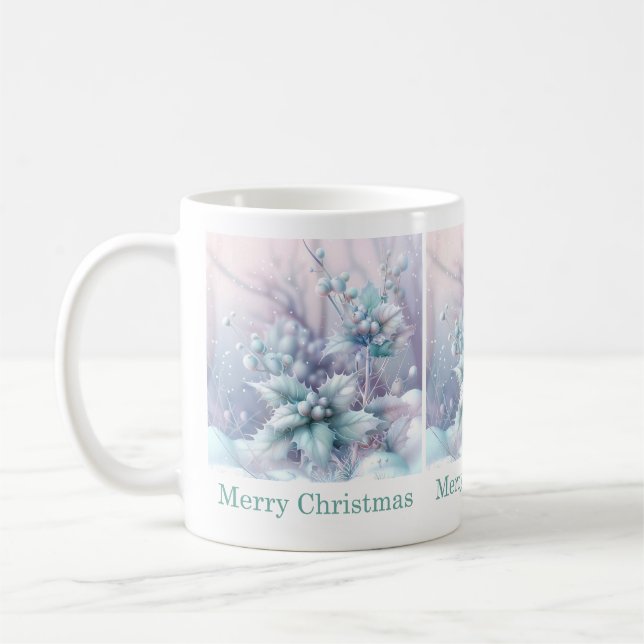 Dreamy Christmas Holly Mug (Left)