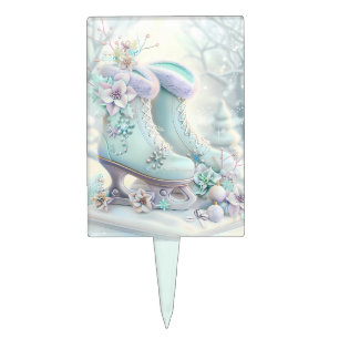 Dreamy Christmas Ice Skates Cake Pick