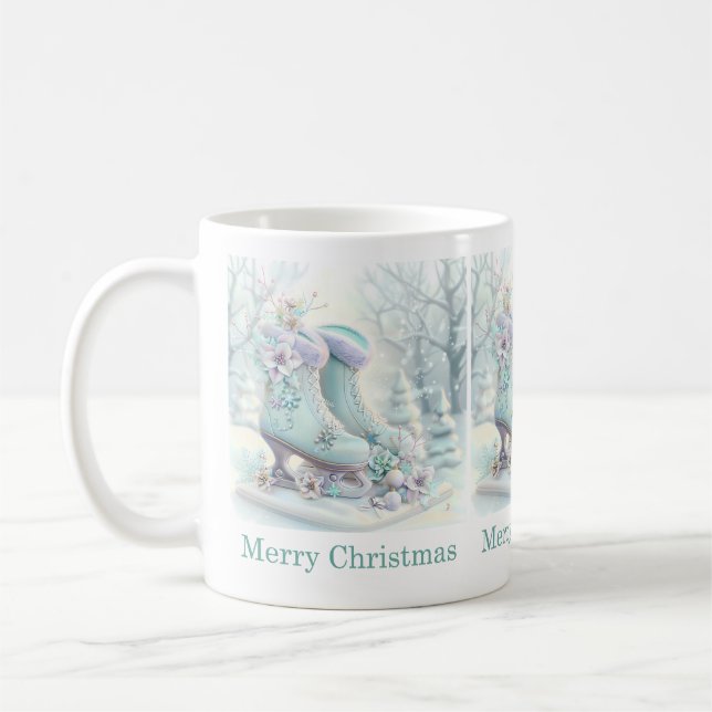 Dreamy Christmas Ice Skates Mug (Left)