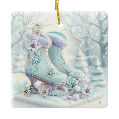 Dreamy Christmas Ice Skates Ornament
