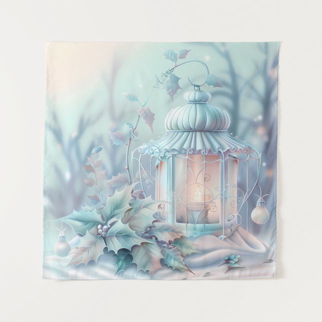 Dreamy Christmas Lantern Tapestry (Front)