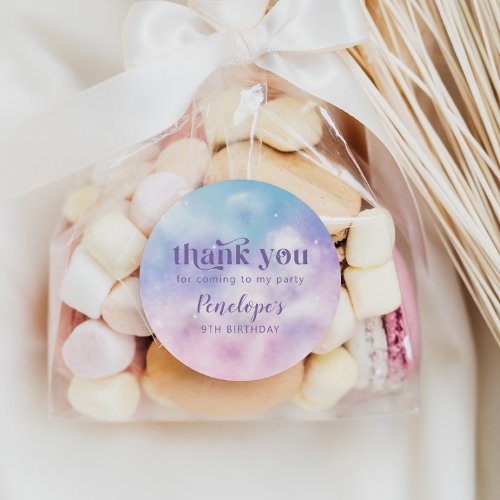 Dreamy Cloud Birthday Party Favor Classic Round Sticker