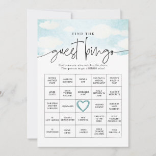 Dreamy Cloud nine Find the guest Bingo Game Card