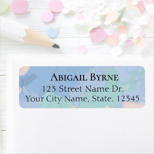 Dreamy Cloud Nine Pastel Baby Shower Return Label