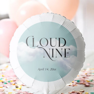 Dreamy Cloud Nine Teal Baby Shower Balloon