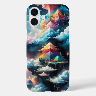 Dreamy Cloud Patterns with Soft Blues and Pinks iPhone 16 Plus Case