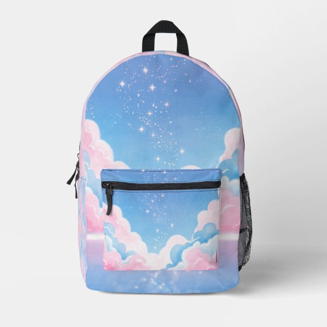 Dreamy Cloud & Stars Backpack (Front)