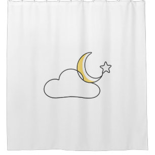Dreamy Cloud & Stars Shower Curtain