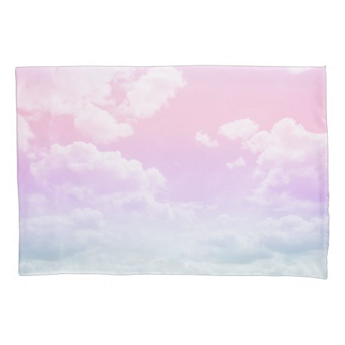 Dreamy Clouds 4 Unicorn Colors travel wall  Pillow Case