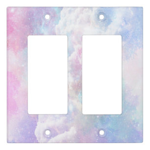 Dreamy Clouds and Stars Light Switch Cover