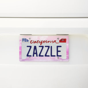 Dreamy Clouds Blush Nebula Moon Bliss 1 License Plate Frame