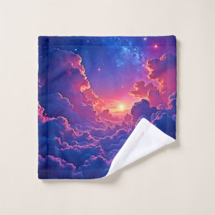Dreamy Clouds: Celestial Sunset Magic Art Bath Towel Set