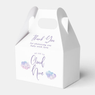 Dreamy Clouds Girl Baby Shower Favor Boxes