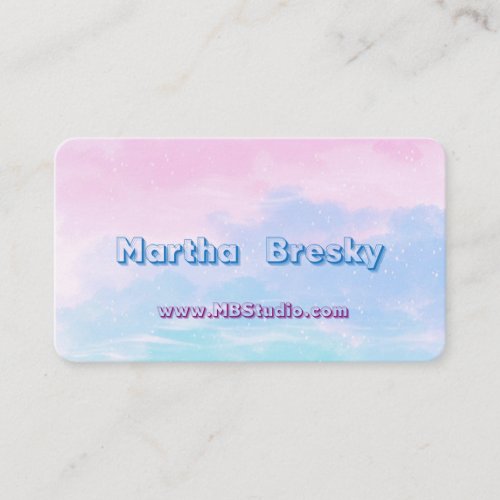 Dreamy Clouds Studio Business Cards Rounded Corner