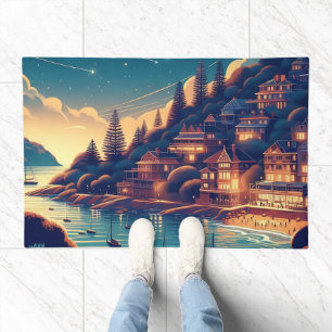 Dreamy Coastal Night Doormat