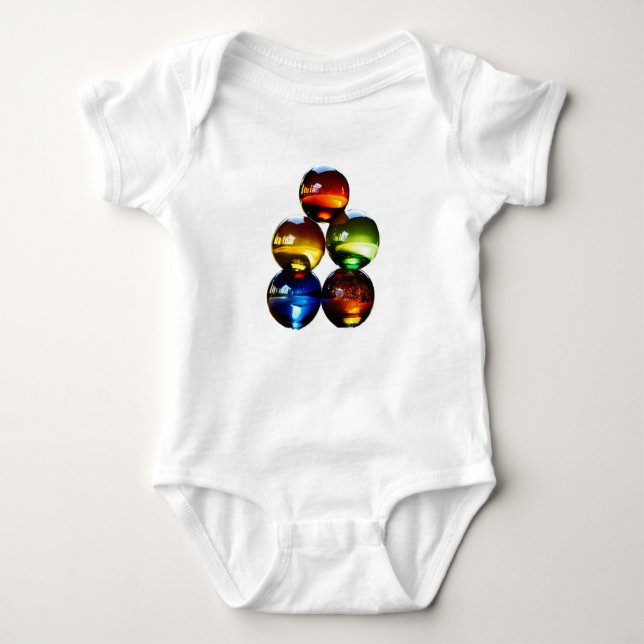 Dreamy Colorful Bubble T-Shirt Baby Bodysuit (Front)