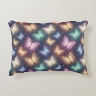 Dreamy Colorful Butterfly Artistic Glow Style ✨ Accent Pillow