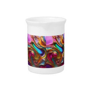 Dreamy Colorful Porcelain Pitcher