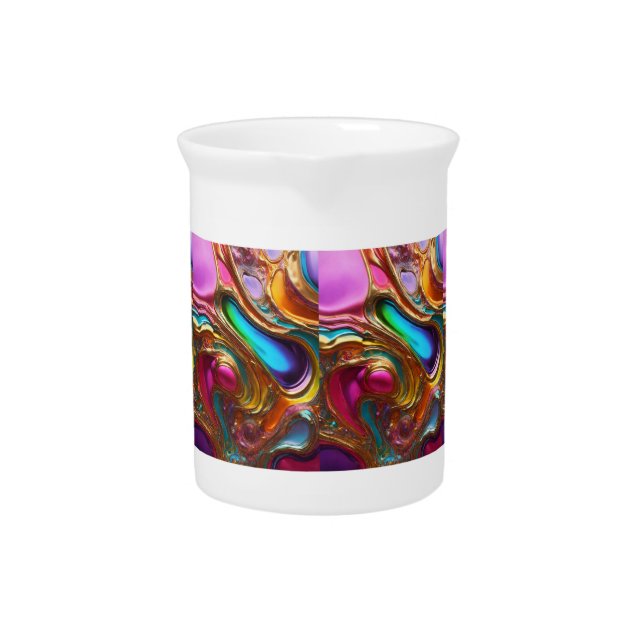 Dreamy Colorful Porcelain Pitcher (Front)