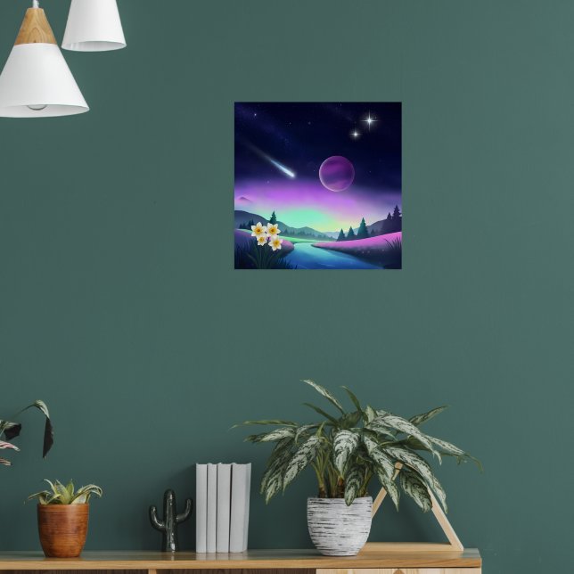 Dreamy Cosmic Landscape  Poster (Living Room 1)